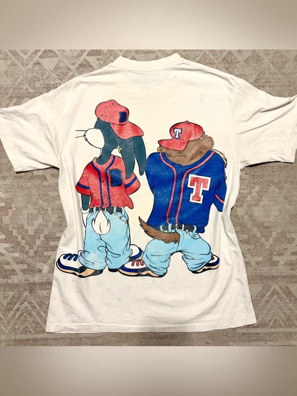 Vtg 90s Looney Tunes Single-Stitch Double-Sided T-Shirt - Picture 2 of 12